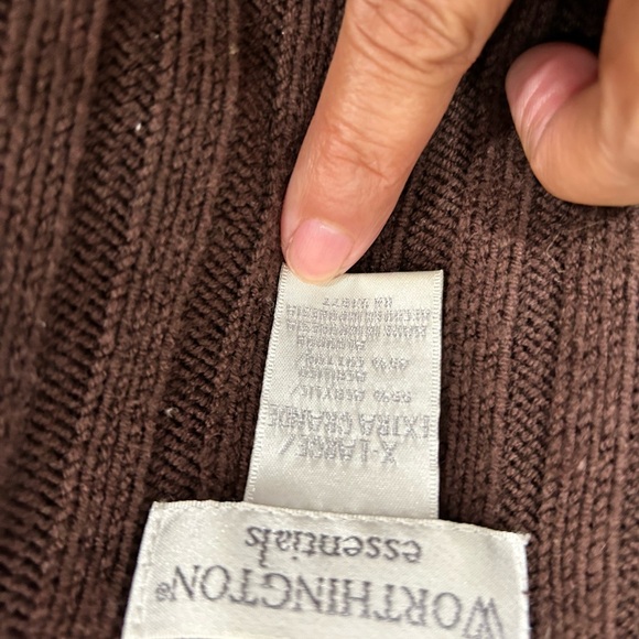 Worthington Chocolate Knit Cardigan - Picture 4 of 4